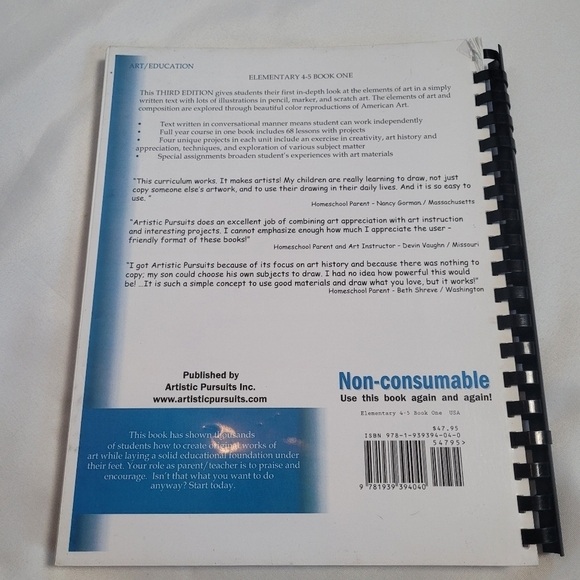 Artistic Pursuits Elementary 4-5 Book One The Elements of Art & Composition - Picture 4 of 10